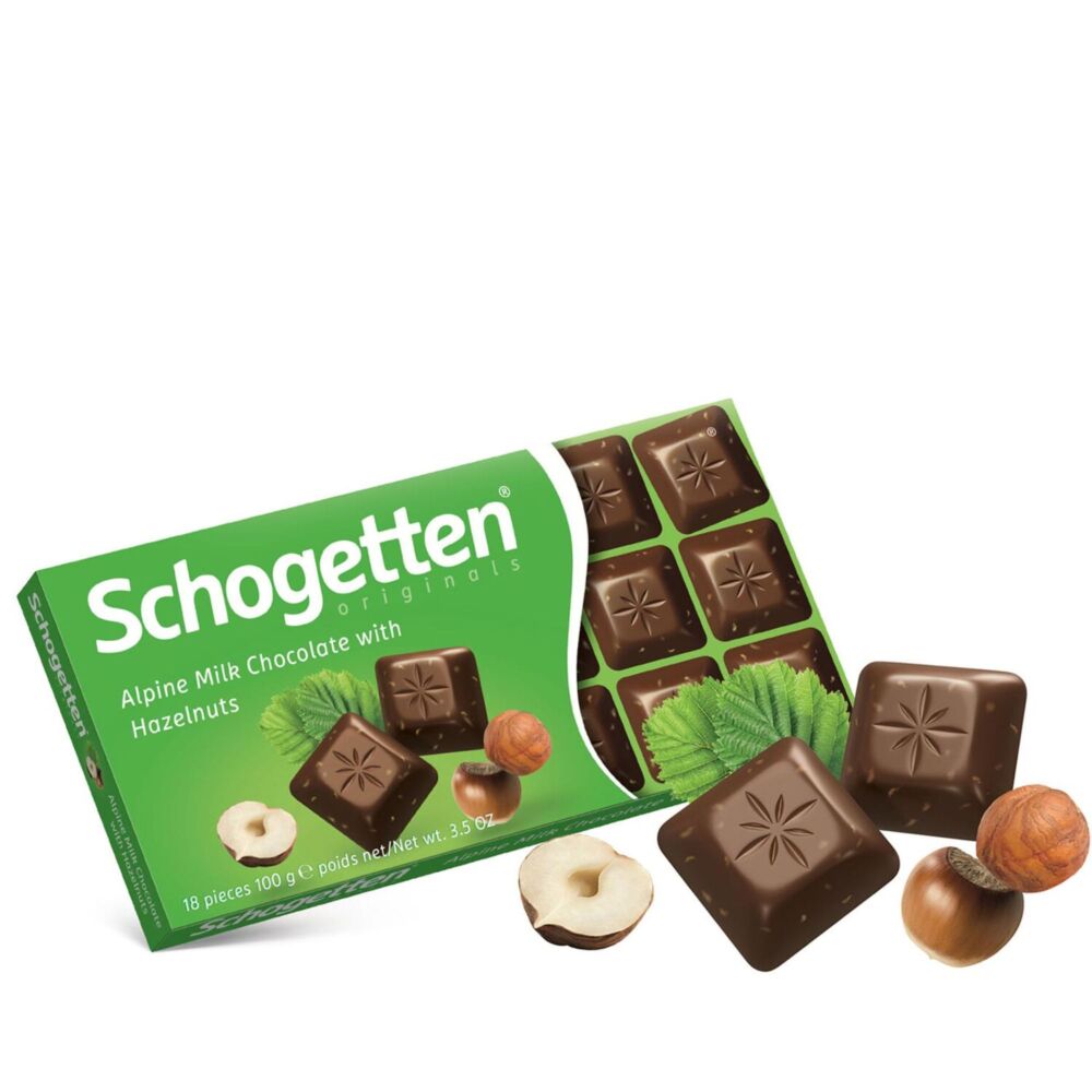 Schogetten Alpine Milk Chocolate With Hazelnuts 100 Gr 5