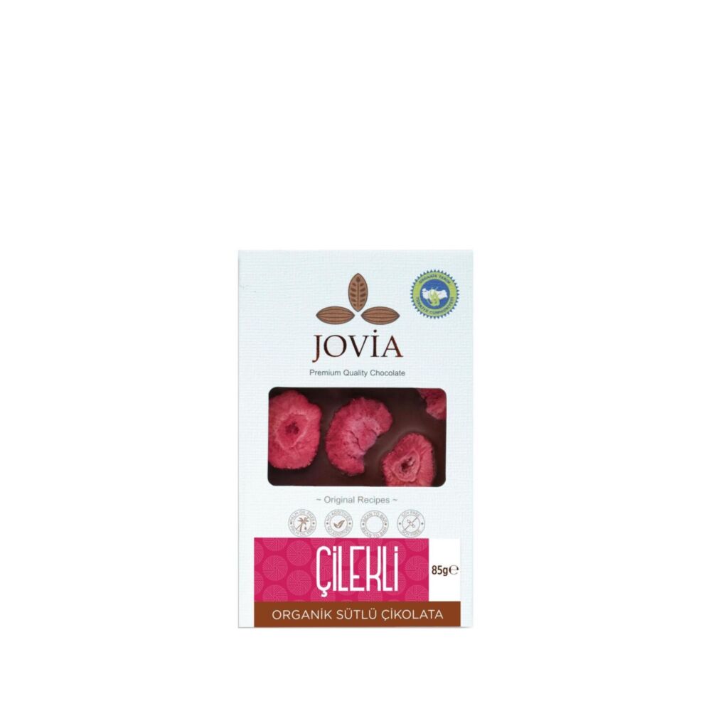 Jovia Organik Sütlü Çilekli Çikolata 85 Gr 5