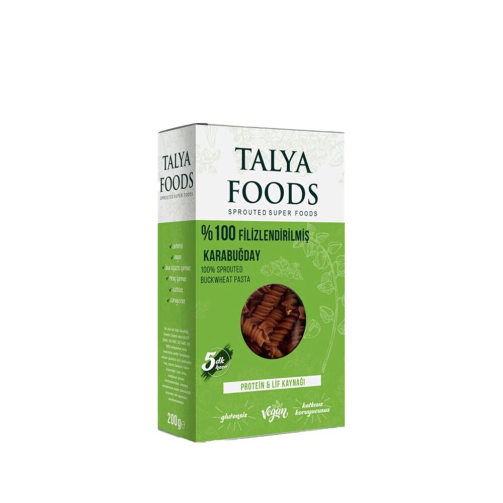 Talya Foods Filizlendirilmiş Çiğ Karabuğday Makarnası 200 Gr 5