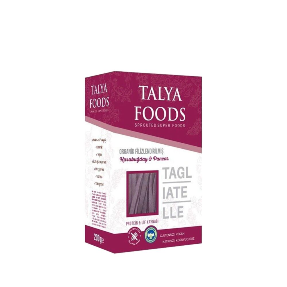 Talya Foods Organik Filizlendirilmiş Karabuğday Mor Havuç ve Pancar Tagliatelle 200 Gr 5