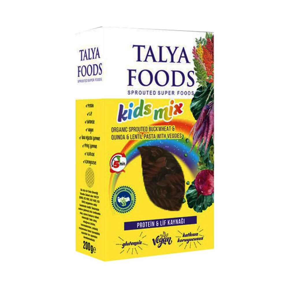 Talya Foods Kids Mix Organik Makarna 200 Gr 5