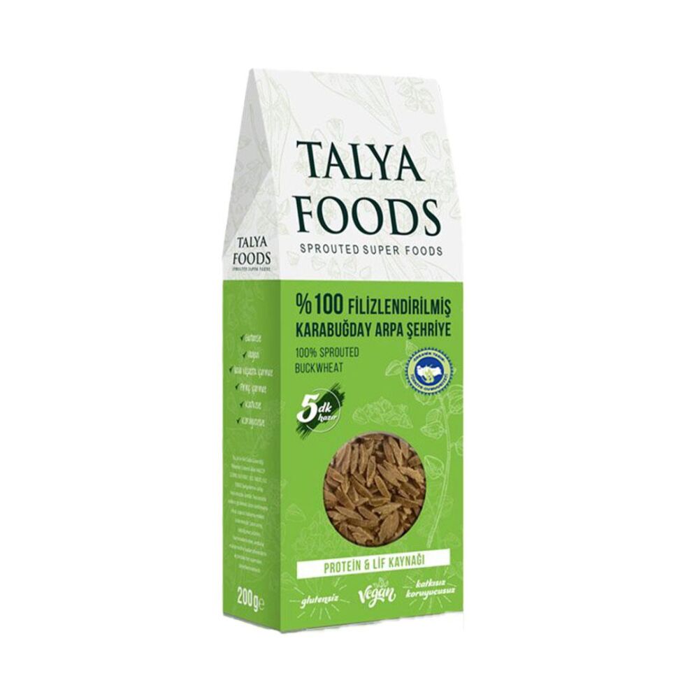 Talya Foods Organik Filizlendirilmiş Karabuğday Arpa Şehriye 200 Gr 5