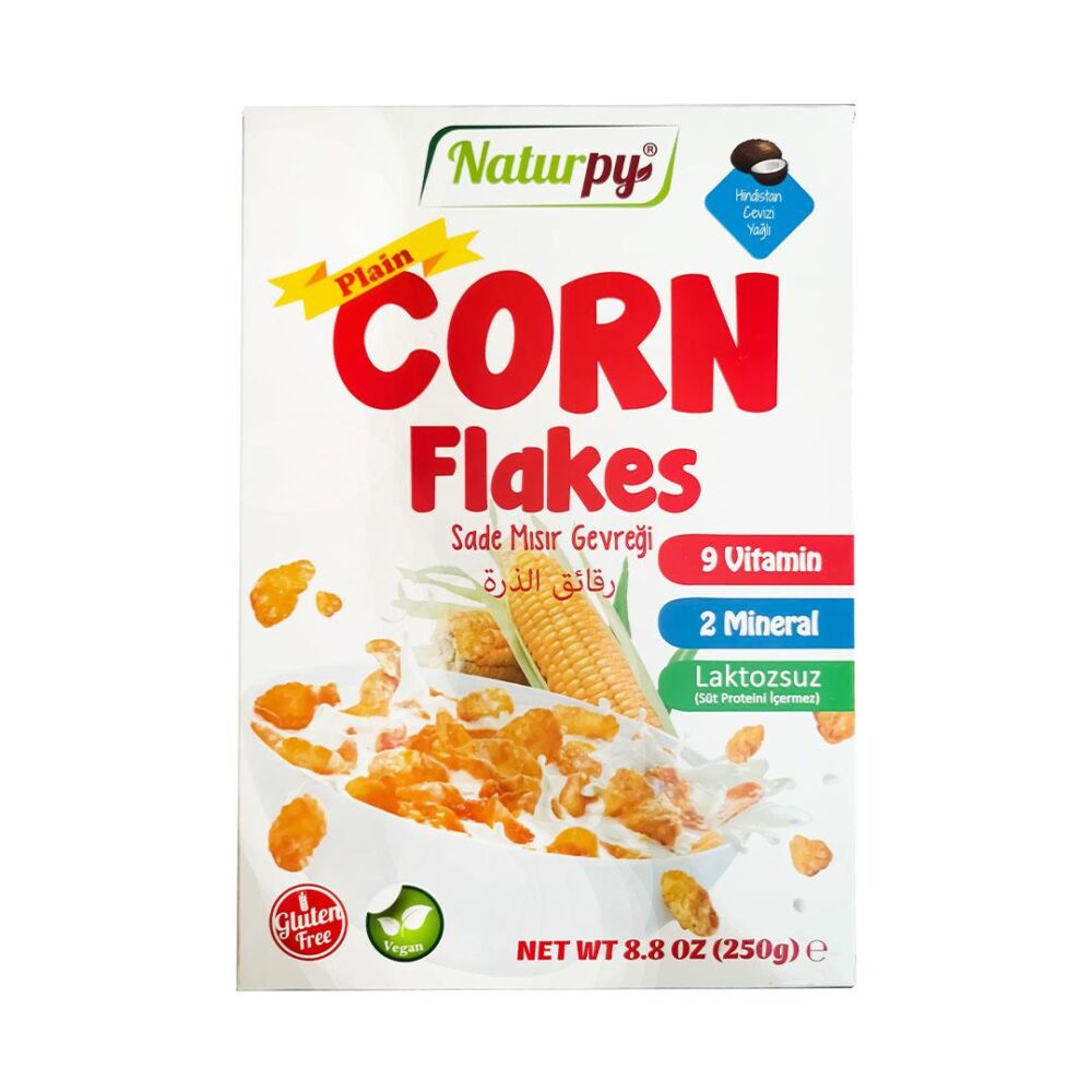 Naturpy Corn Flakes Glutensiz Vegan Mısır Gevreği 250 Gr 5