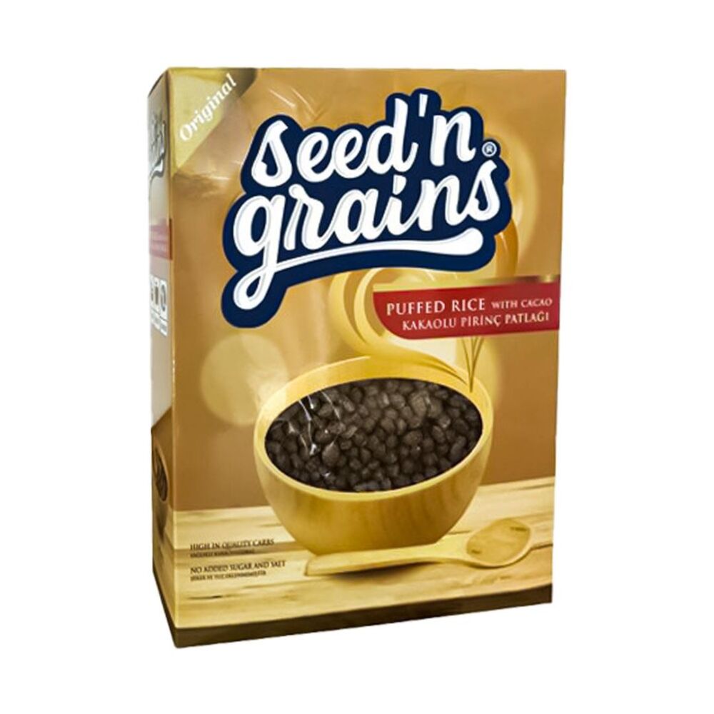 Seed'n Grains Şekersiz Kakaolu Pirinç Patlağı 200 Gr 5