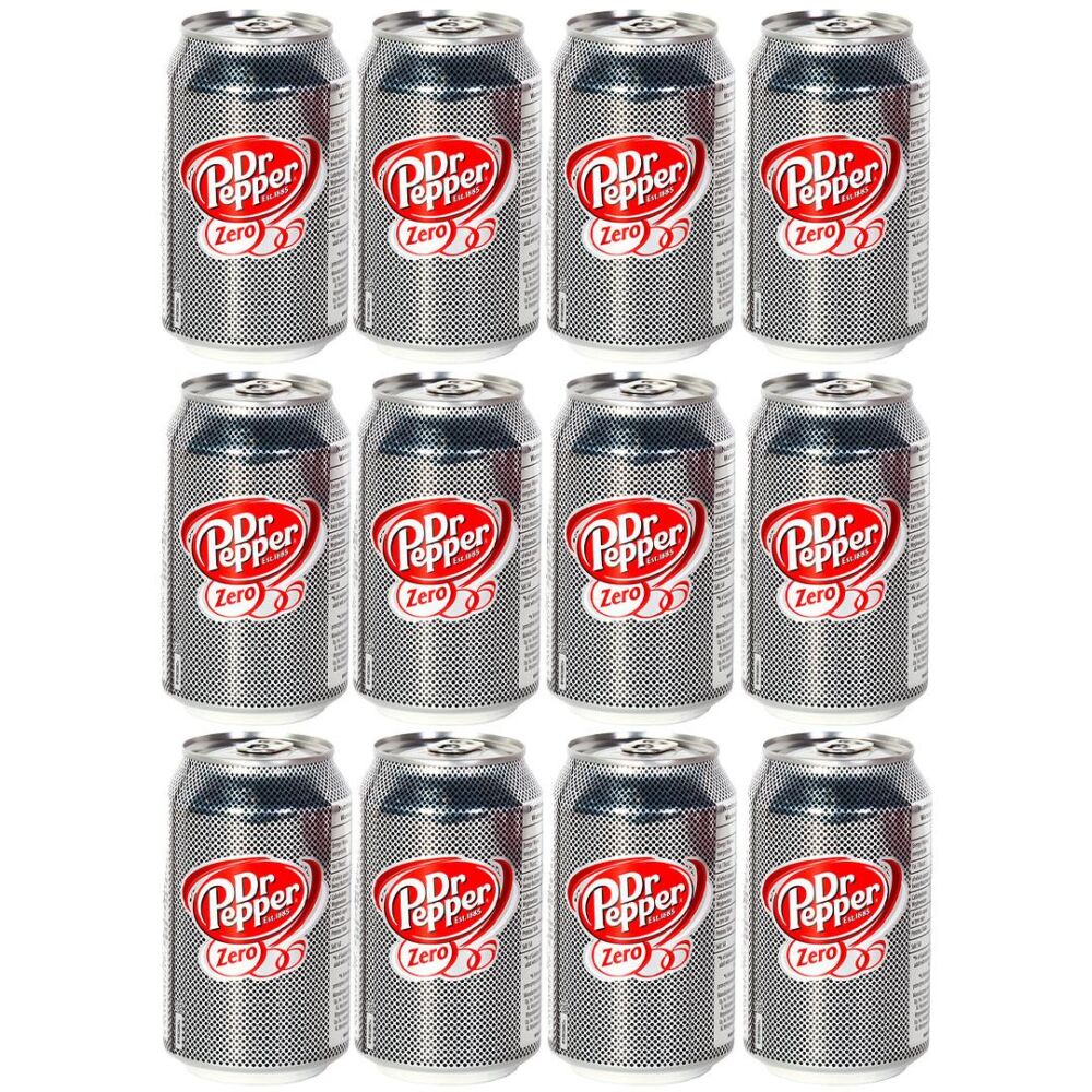 Dr Pepper Zero Karışık Aromalı Şekersiz Gazlı İçecek 12 x 330 Ml 5