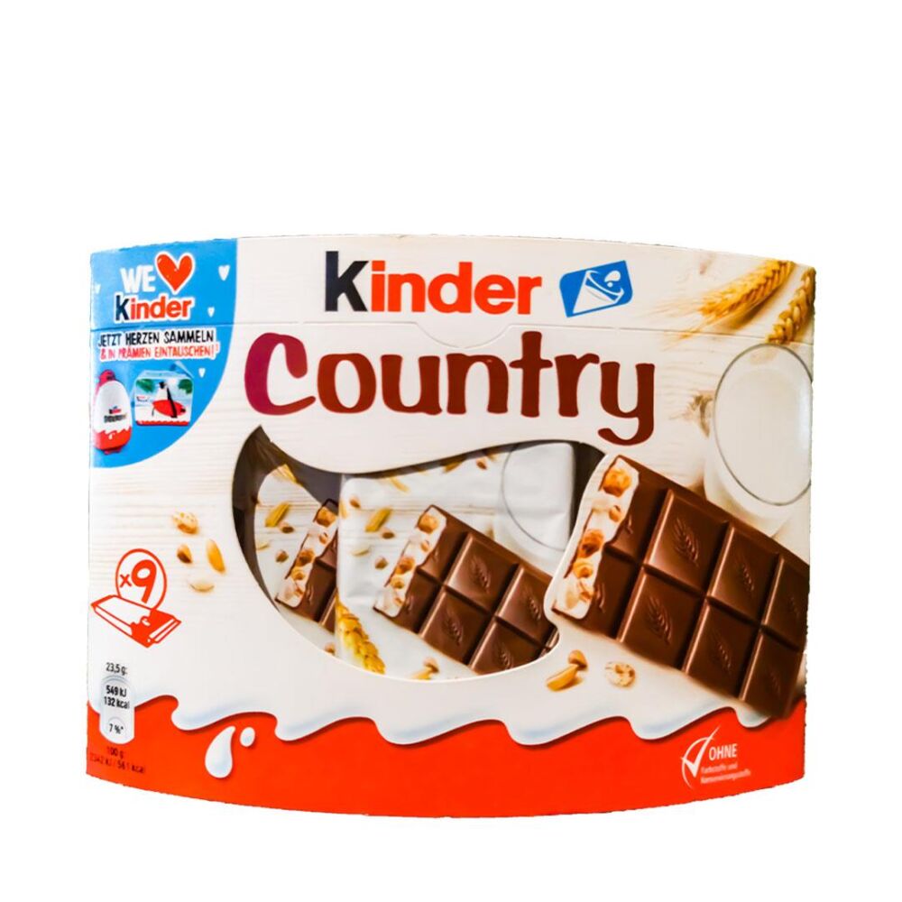 Kinder Country Tahıl Patlaklı Süt Dolgulu Çikolata 9 x 23,5 Gr 5