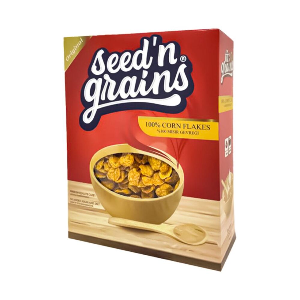 Seed'n Grains %100 Mısır Gevreği Tuzsuz Şekersiz Corn Flakes 300 Gr 5