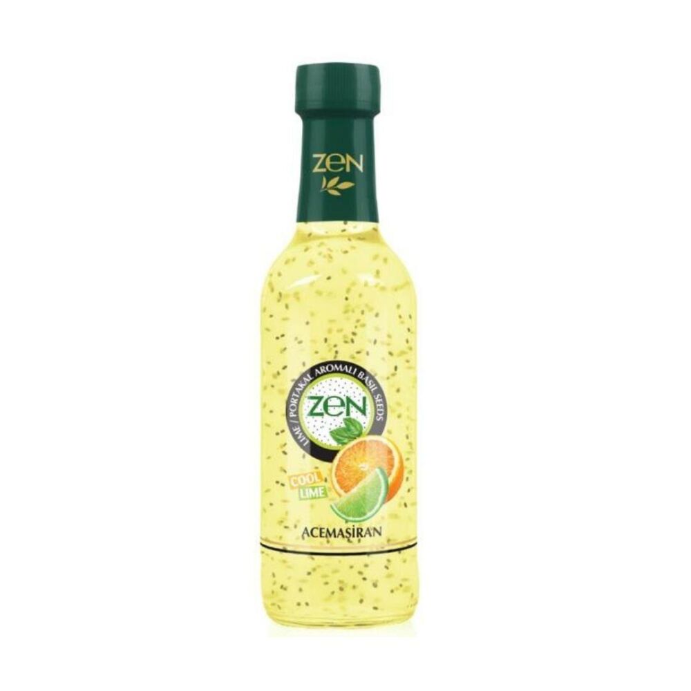 Zen Basil Seeds Cool Lime Portakal Lime Aromalı Fesleğen Tohumlu İçecek 330 Ml 5