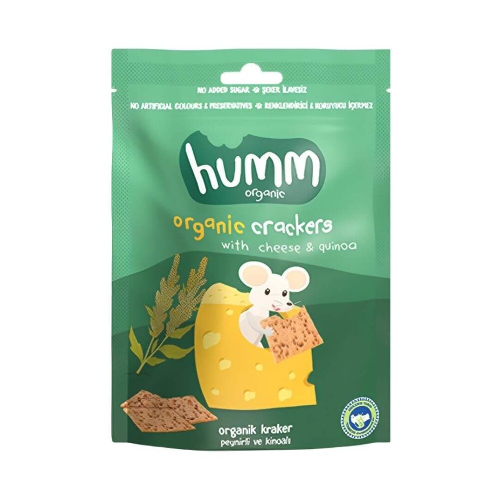 Humm Organic Organik Peynirli Kinoalı Kraker 60 Gr 5