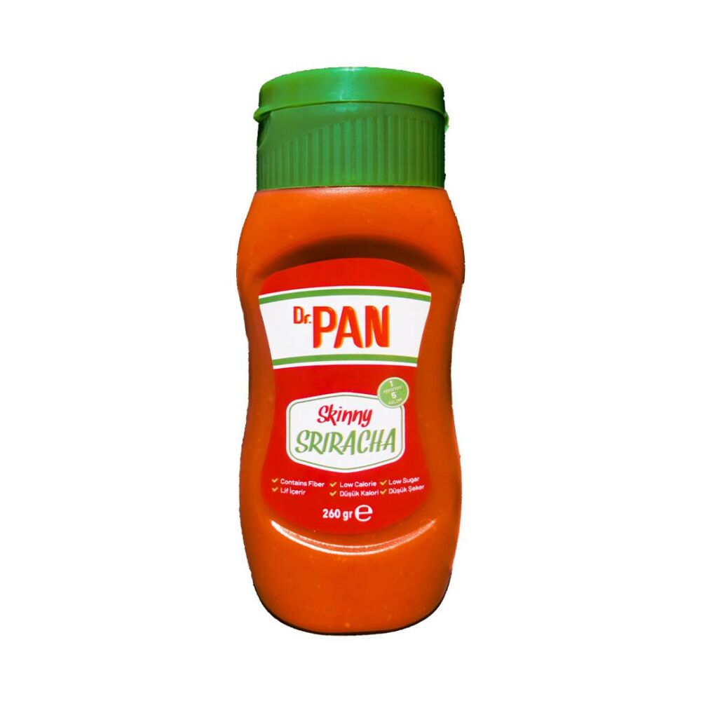 Dr. Pan Skinny Sriracha Şeker İlavesiz Düşük Kalorili Sarımsaklı Acı Biber Sosu 260 Gr 5
