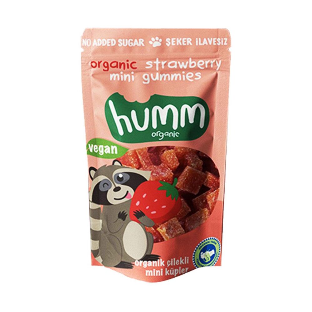 Humm Organic Organik Vegan Çilekli Mini Küpler 30 Gr 5