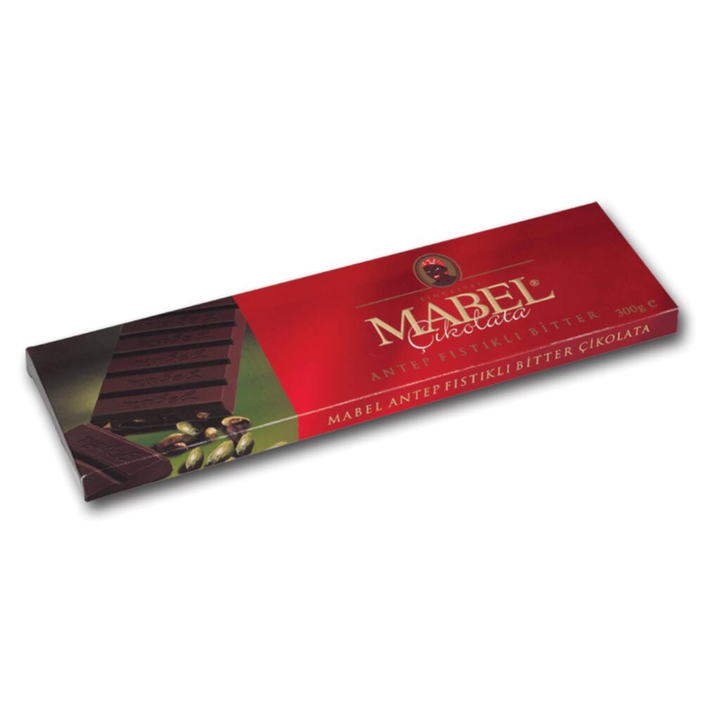 Mabel Antep Fıstıklı Bitter Tablet Çikolata 300 Gr 5