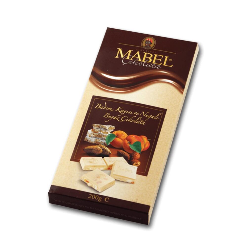 Mabel Badem Kayısı ve Nugalı Beyaz Çikolata 200 Gr 5